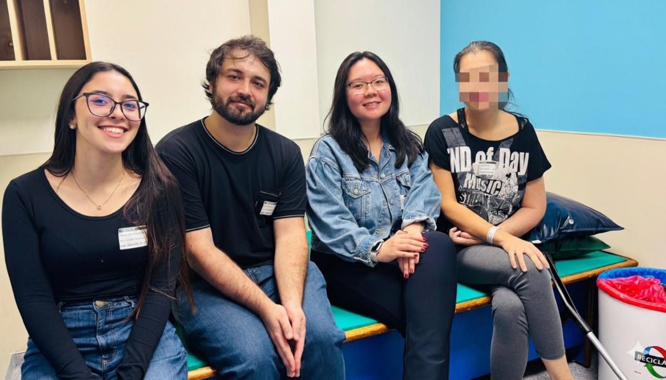 Equipe durante visita e levantamento de necessidades